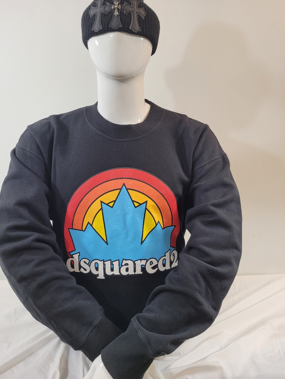 Dsquared2 Men's Black Men's Sweatshirt Size M Made In Italy Authentic $675